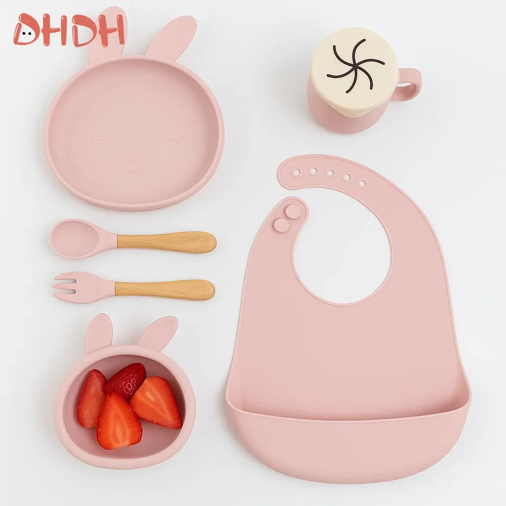 Silicone Baby Feeding Set — Gentle Weaning Essentials, natural styling