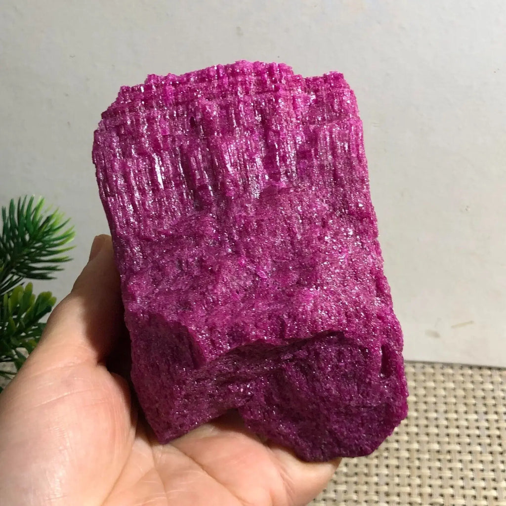 Raw Ruby Gemstone — Healing & Wellness Crystal, close-up detail