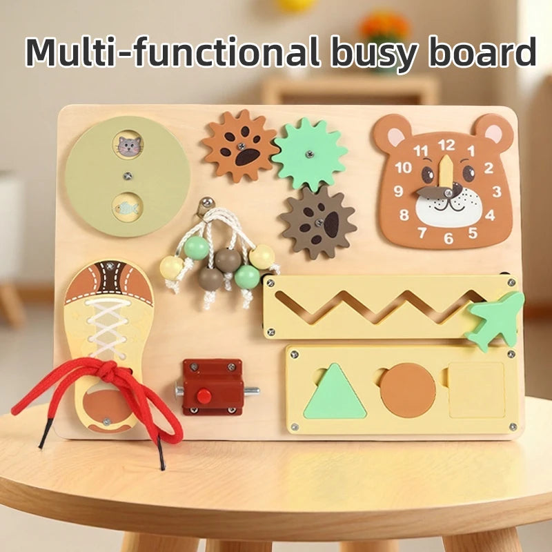 Montessori Wooden Clock — Early Learning Play, lifestyle setting