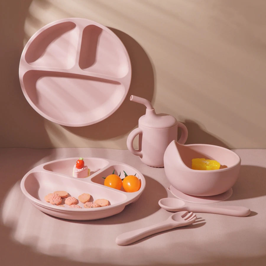 Silicone Baby Feeding Set 5PCS — Mess-Free & Learning, lifestyle setting
