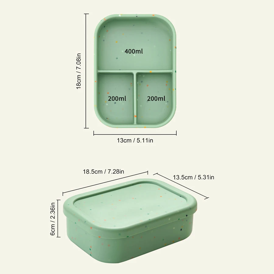 Silicone Kids Bento Box — Fresh Meals for Little Ones, natural styling