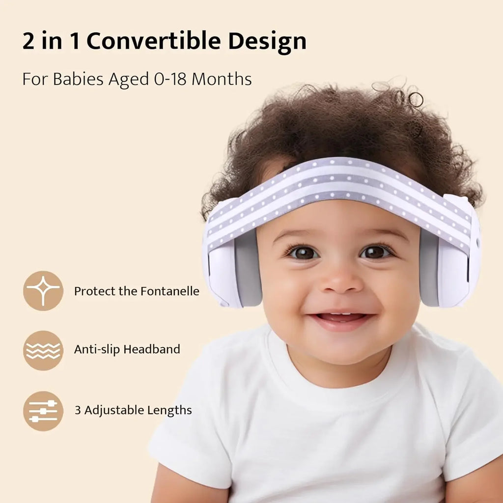 2-in-1 Baby Earmuffs — Peaceful Sound Protection, close-up detail