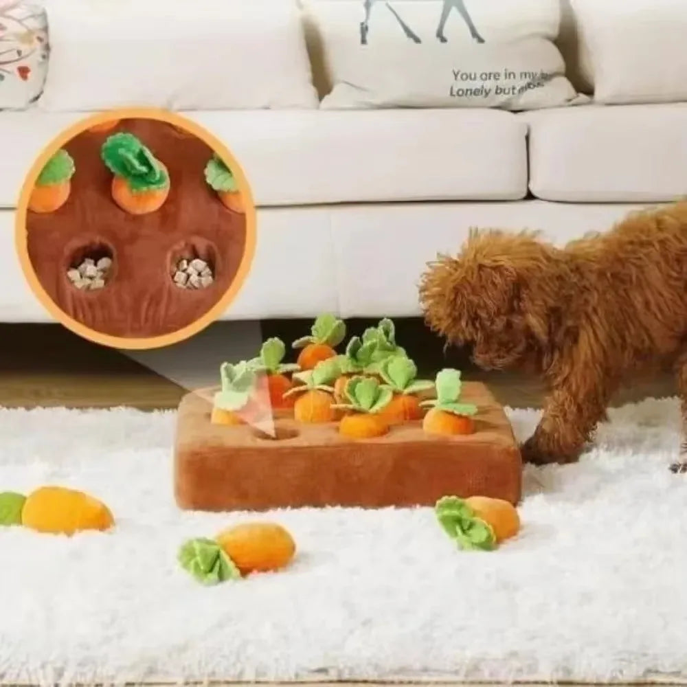 Carrot Snuffle Mat — Interactive Puzzle for Pets, close-up detail