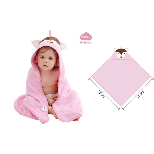 Bamboo Hooded Baby Towel — Gentle Lion Wrap, cozy moment