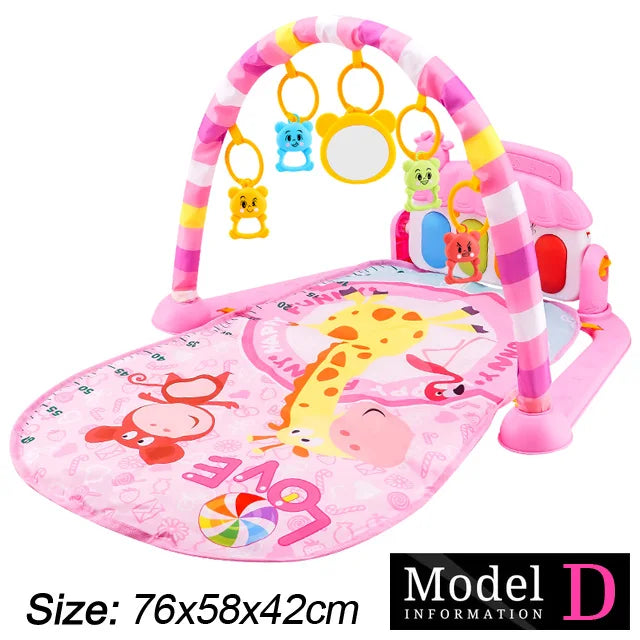Baby Activity Gym — Musical Piano Play Mat, soft texture detail