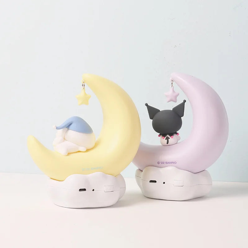 Crescent Moon Night Light — Kuromi & Cinnamoroll Glow, alternate angle