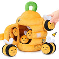 Montessori Farm Sensory Toy — Soft Stuffed Animals & Barn, handcrafted finish