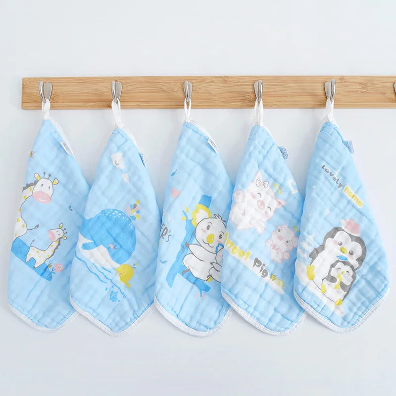 Baby Muslin Squares 5-Piece — Gentle Absorbent Cloths, lifestyle setting