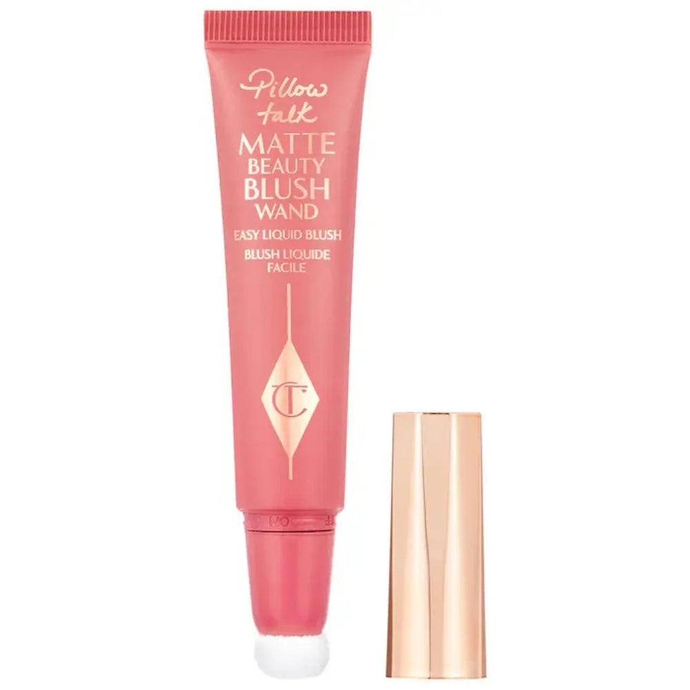 Liquid Blush & Highlight Wand — Luminous Radiance, in use