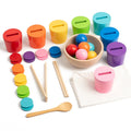 Montessori Color Matching Game — Wooden Play for Ages 3+, soft texture detail