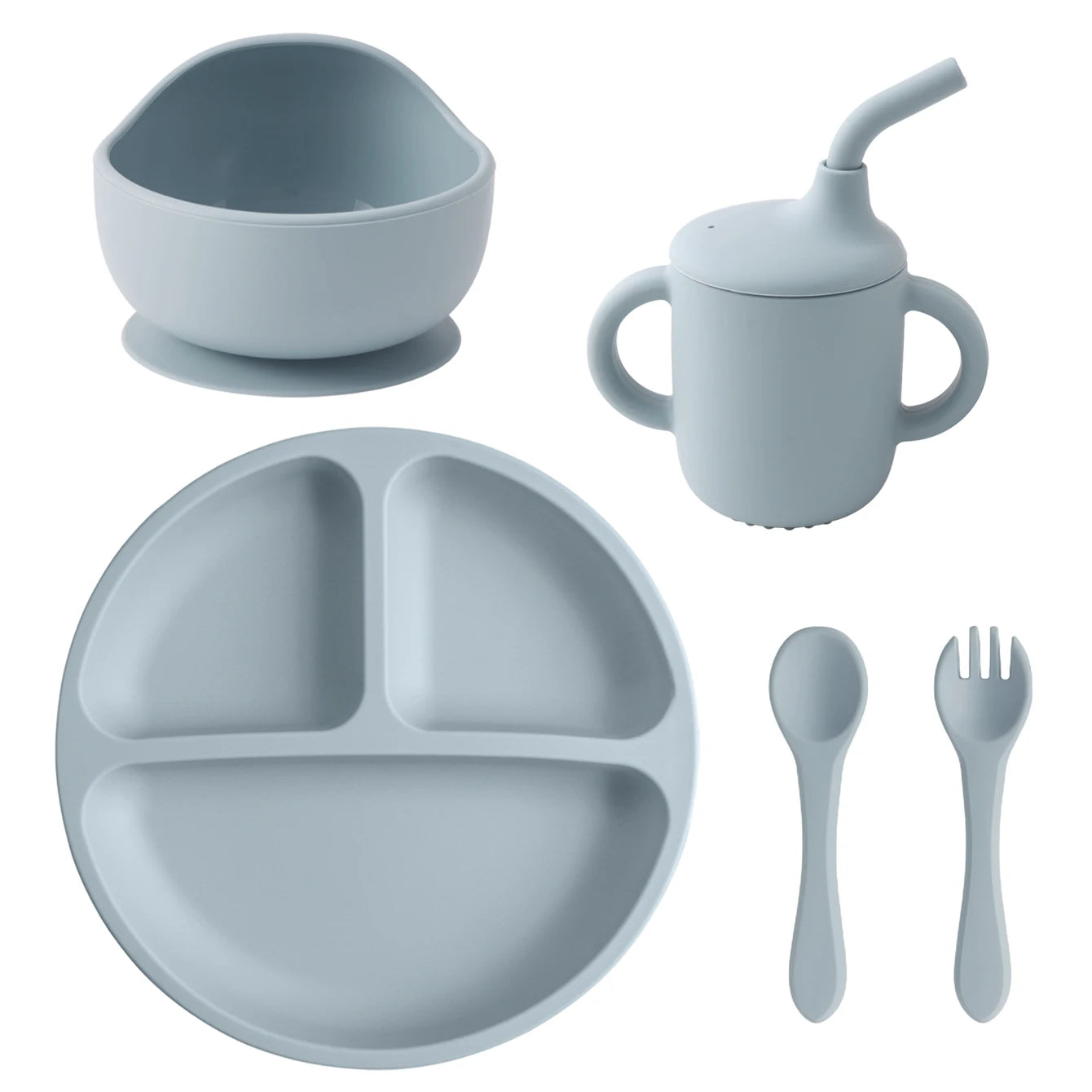 Silicone Baby Feeding Set 5PCS — Mess-Free & Learning, curated presentation
