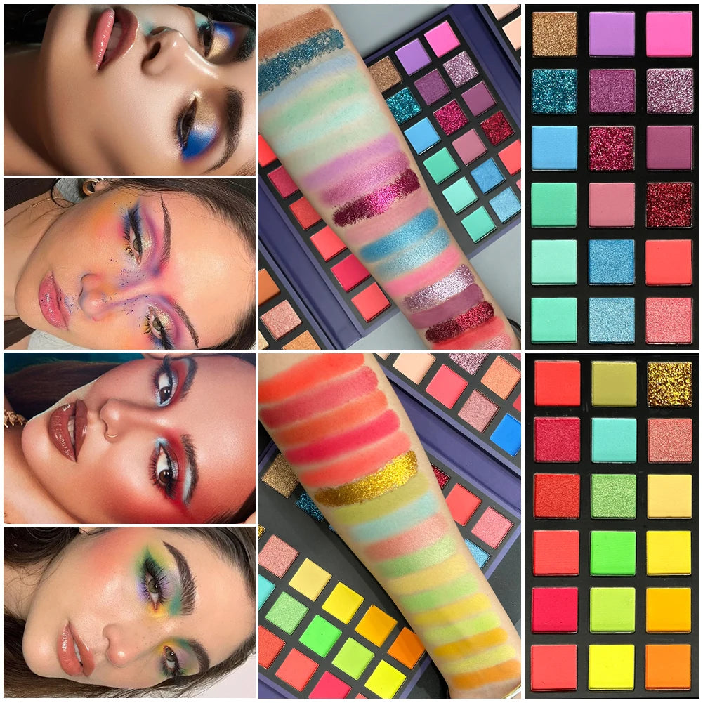 Eyeshadow Palette — 72 Vibrant Matte & Shimmer Shades