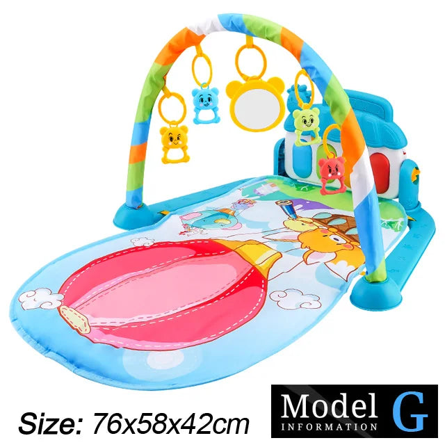 Baby Activity Gym — Musical Piano Play Mat, soft texture detail