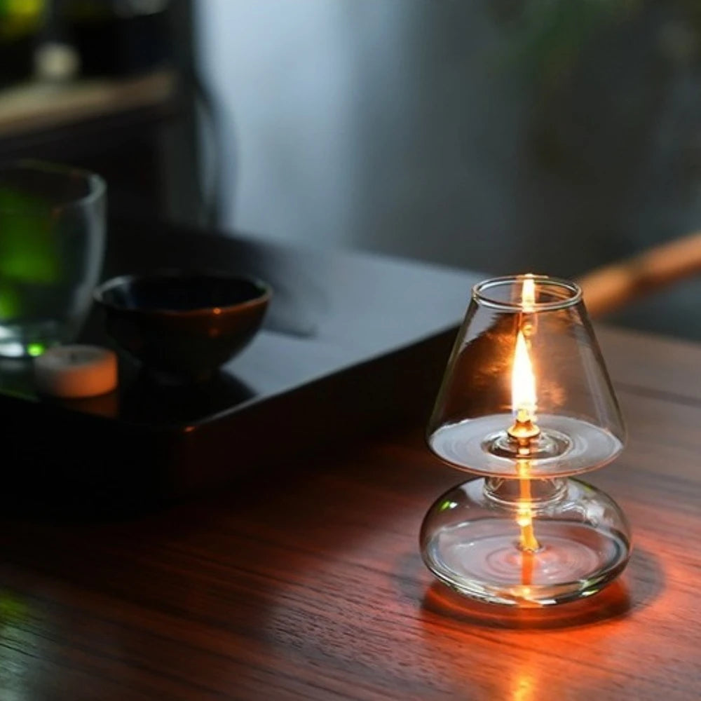Glass Oil Lamp — Gentle Home Ambiance, premium quality view