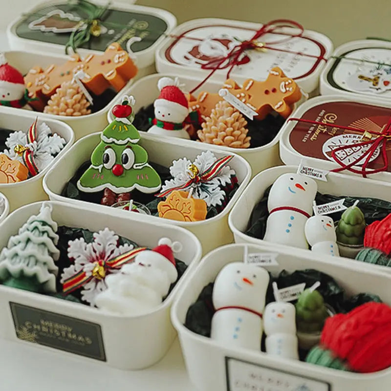 Christmas Candle Gift Set — Handmade Aroma Collection, natural styling