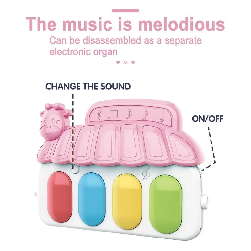 Baby Activity Piano Gym — Infant Musical Play Mat, close-up detail