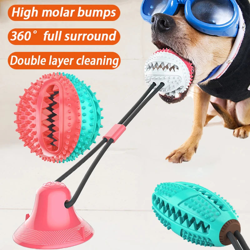 Suction Cup Pull Dog Toy — Dental Cleaning, close-up detail