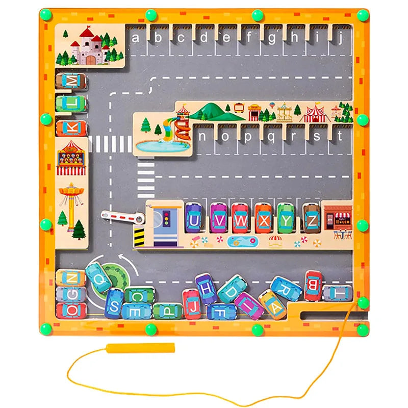 Magnetic Alphabet Maze — Montessori Skills Toy