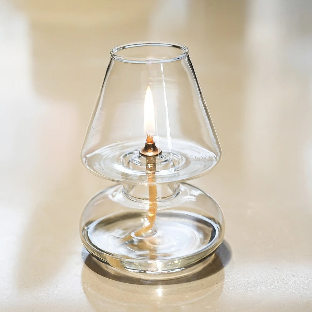 Minimalist Glass Oil Lamp — Gentle Ambient Glow, premium quality view