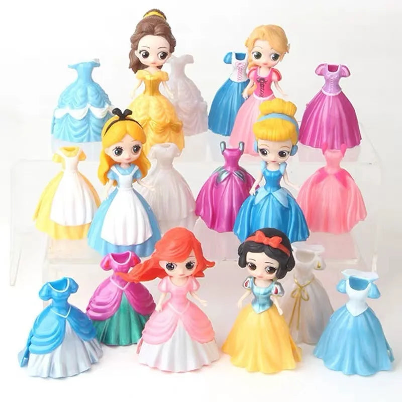 Princess Dress-Up Dolls — 24 Piece Collection, natural styling