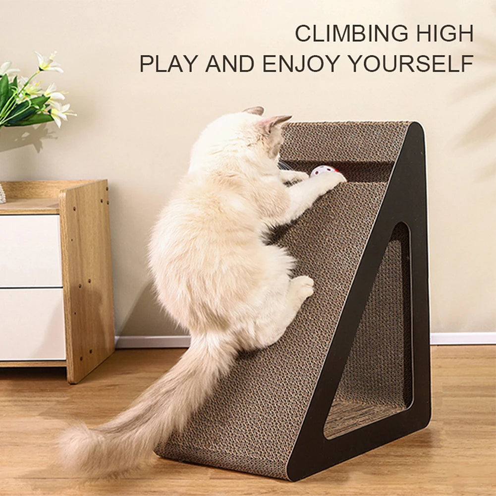 Cat Scratcher & Play Toy — Durable Cardboard Design, close-up detail