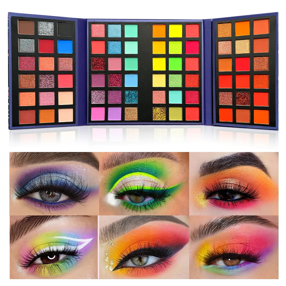 Eyeshadow Palette — 72 Vibrant Matte & Shimmer Shades, alternate angle