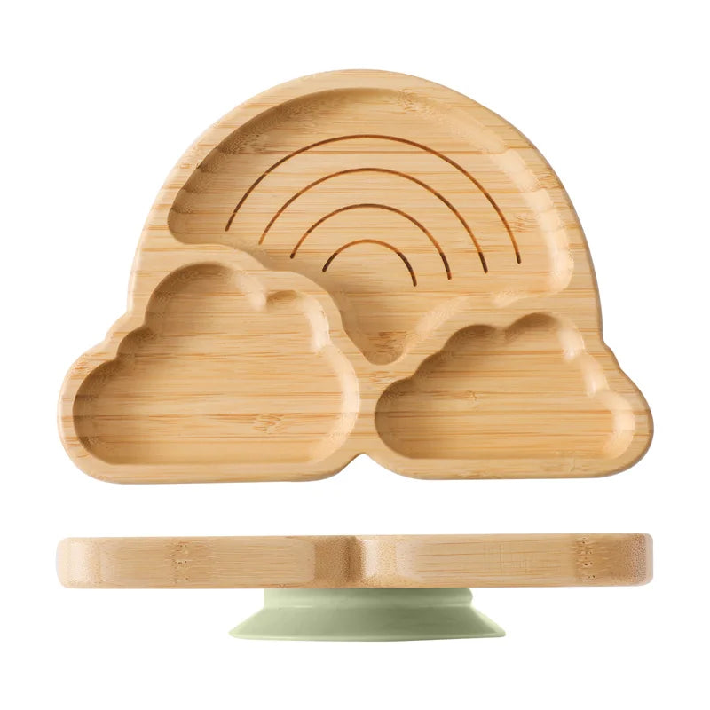 Bamboo Baby Feeding Set — Sun Plate & Suction Bowl, fine detail