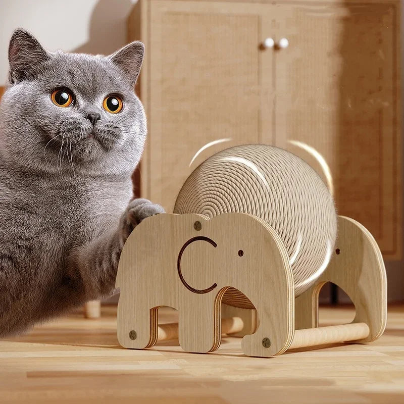 Sisal Cat Scratcher Ball — Gentle Claw Care, close-up detail
