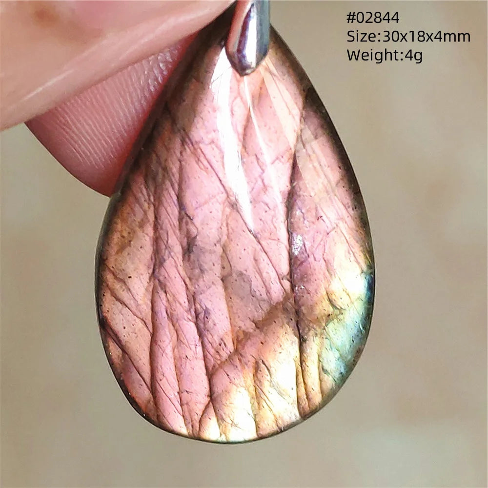 Labradorite Teardrop Pendant — A Soothing Blue Gemstone, alternate angle