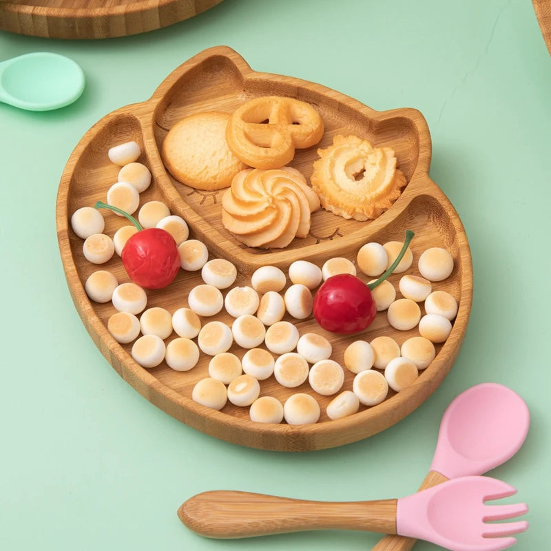 Bamboo Fox Tableware Set — BPA-Free Infant Feeding, alternate angle