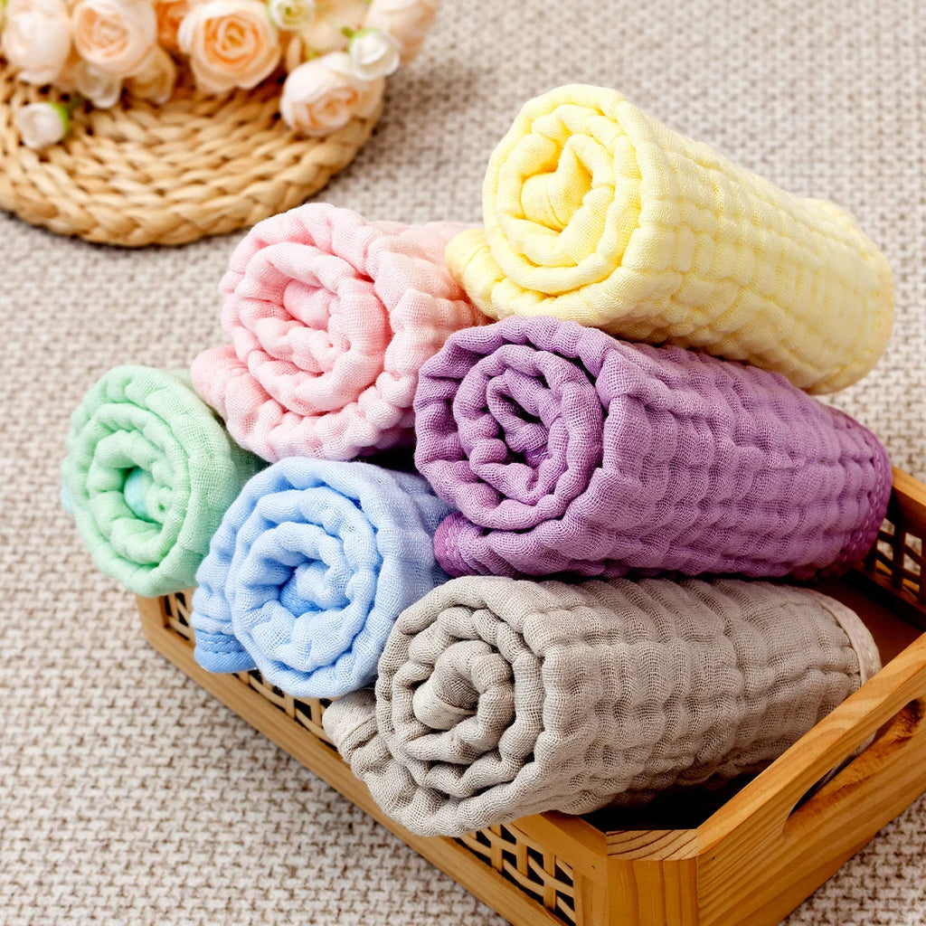 6-Piece Muslin Baby Washcloth Set — Gentle & Soft, ambient mood shot