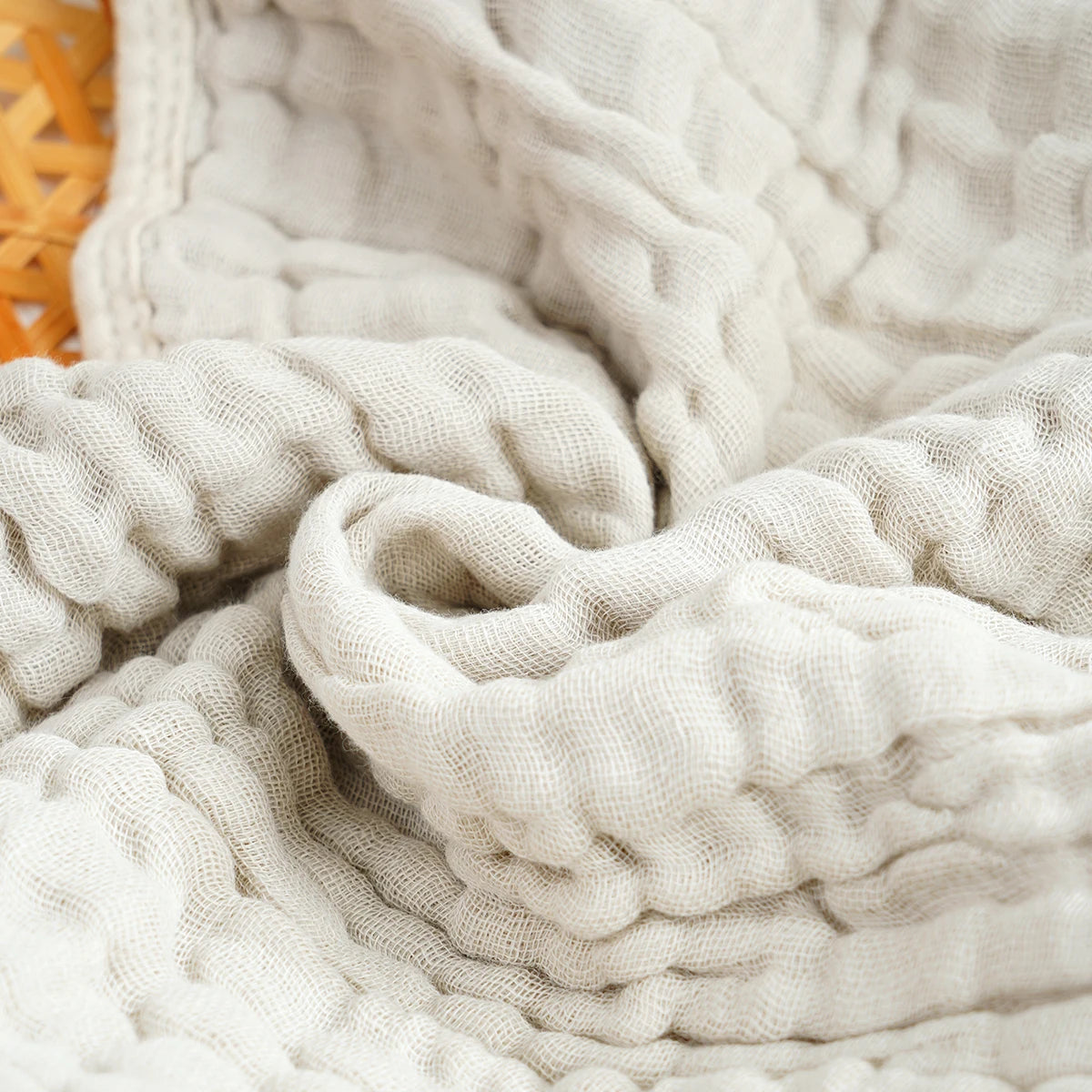 6-Piece Muslin Baby Washcloth Set — Gentle & Soft, natural styling