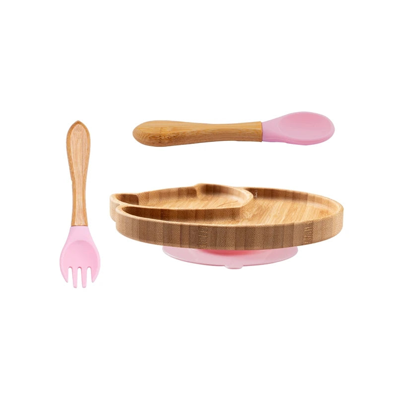 Bamboo Fox Tableware Set — BPA-Free Infant Feeding, thoughtful detail