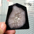 Black Agate Geode Point 102g — Elegant Home Decor, alternate angle