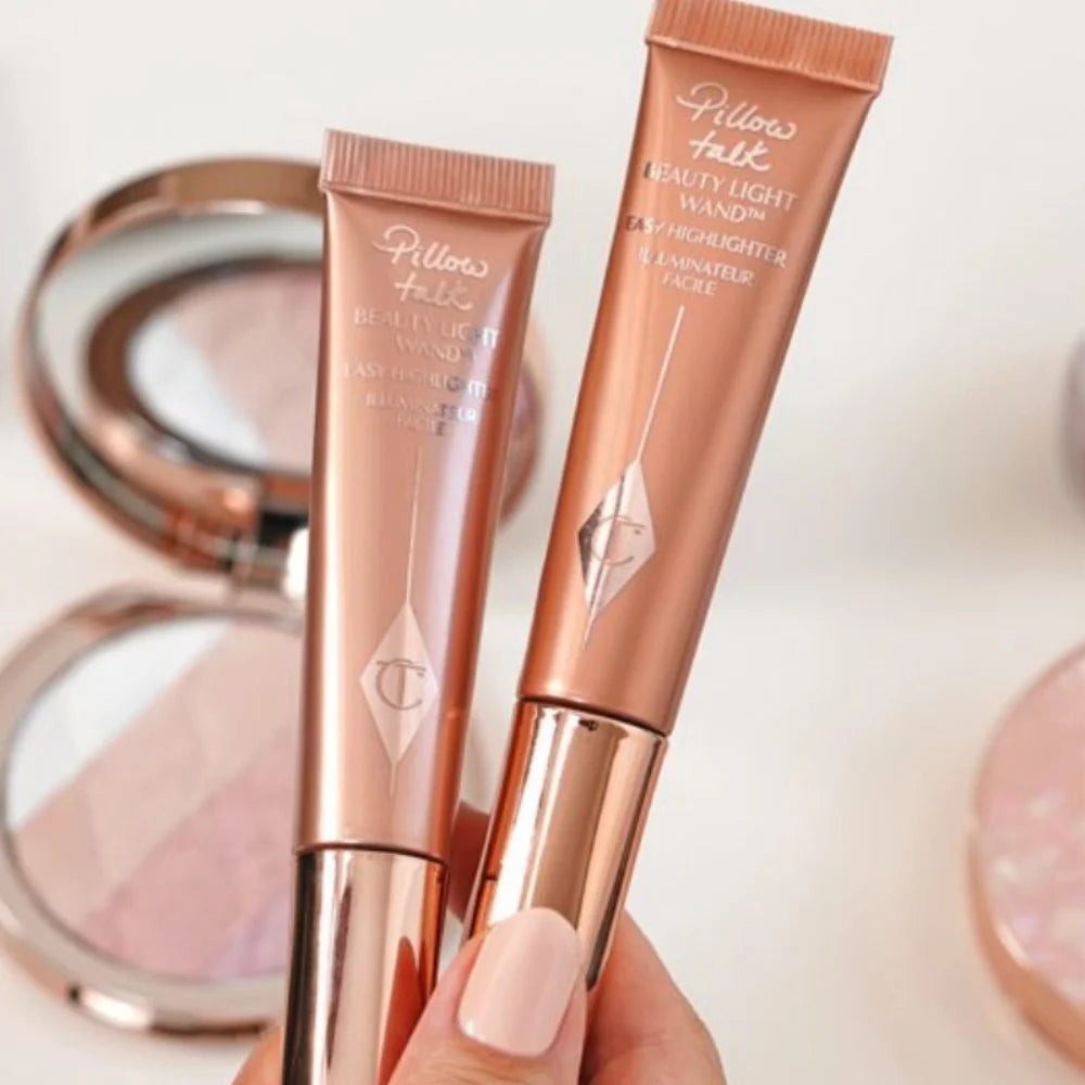 Liquid Blush & Highlight Wand — Luminous Radiance, natural styling