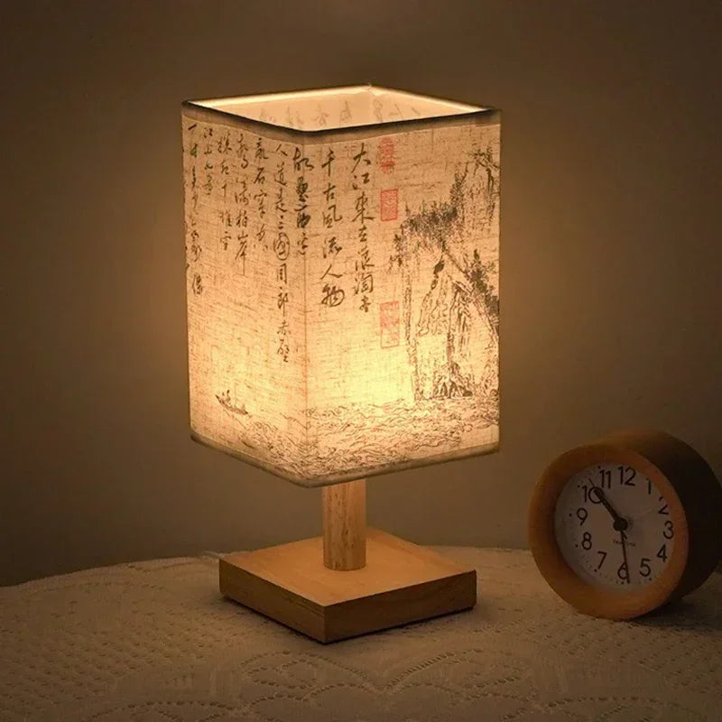 Calligraphy Table Lamp — Dimmable Bedside Ambiance, natural styling