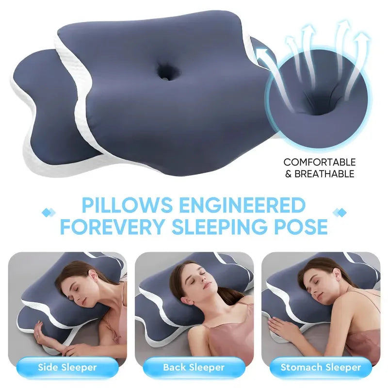 Memory Foam Pillow — Ergonomic Neck Support, natural styling