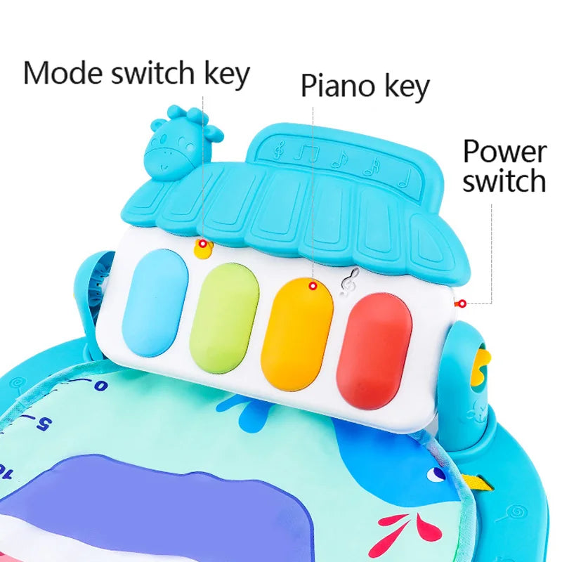 Baby Activity Gym — Musical Piano Play Mat, close-up detail