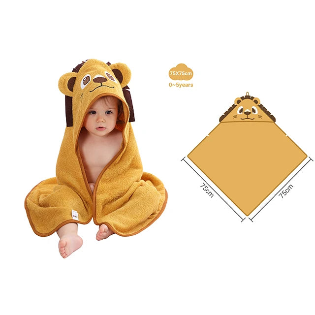 Bamboo Hooded Baby Towel — Gentle Lion Wrap, ambient mood shot