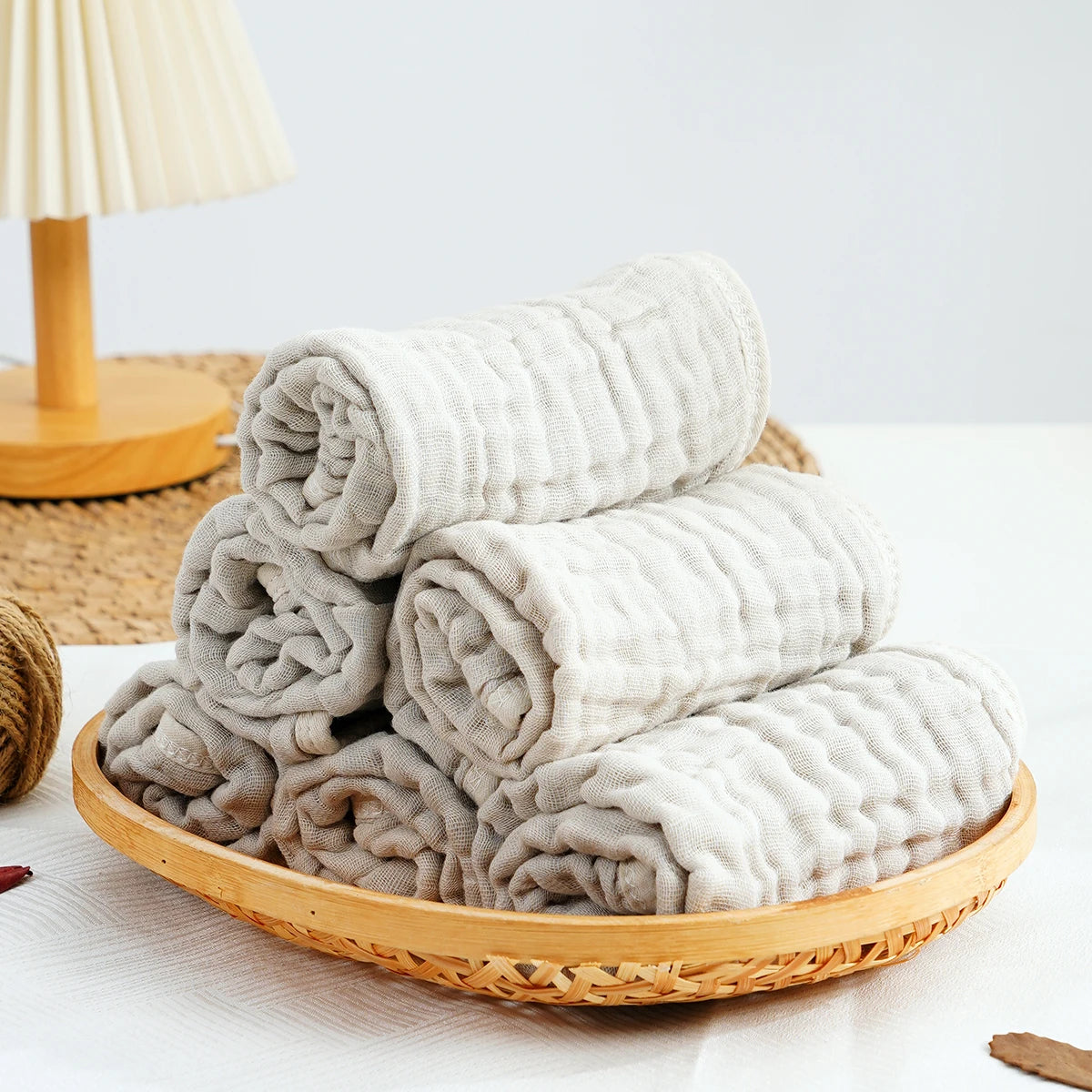6-Piece Muslin Baby Washcloth Set — Gentle & Soft, side view