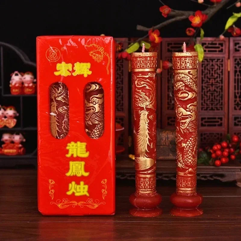 Wedding Candles — Dragon & Phoenix Unity Decor, lifestyle setting