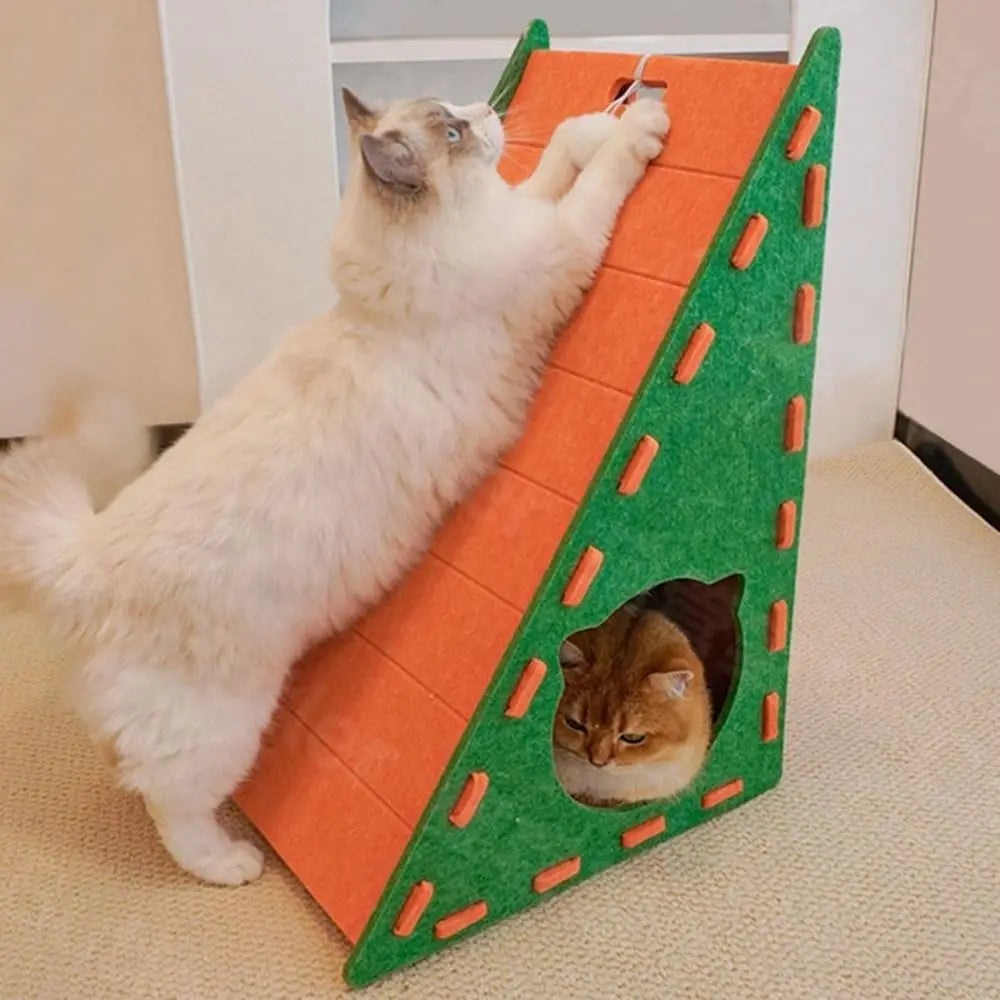 Felt Cat Scratcher — Cozy Hideaway & Play, natural styling
