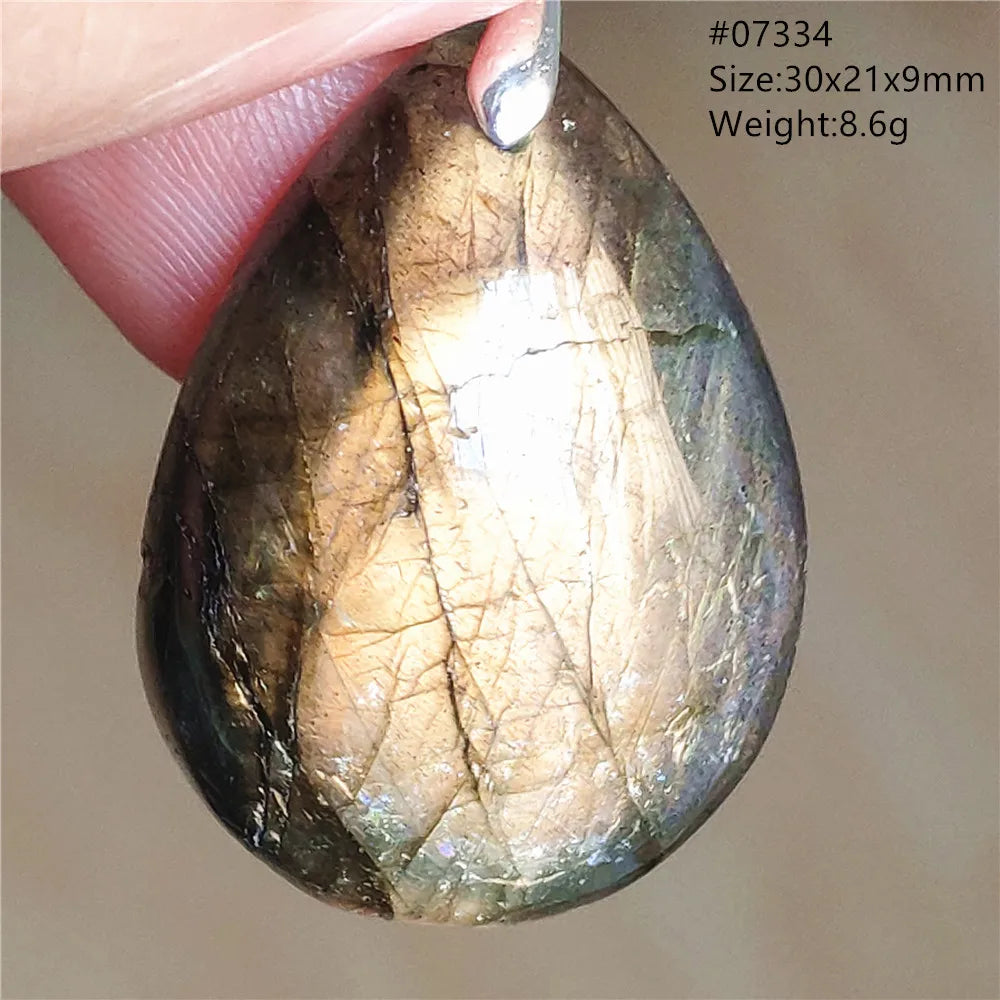 Labradorite Teardrop Pendant — A Soothing Blue Gemstone, premium quality view