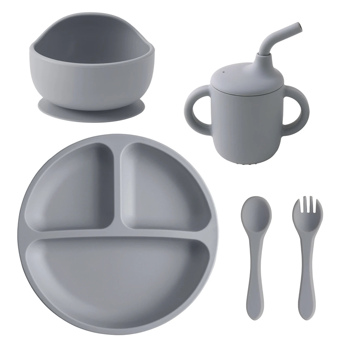 Silicone Baby Feeding Set 5PCS — Mess-Free & Learning, thoughtful detail