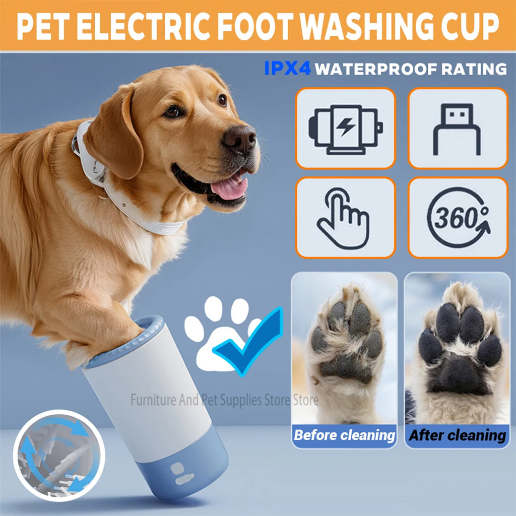 Pet Electric Paw Cleaner — IPX4 Waterproof Design