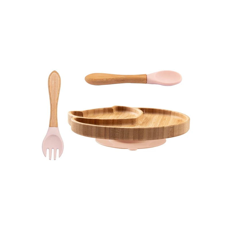 Bamboo Fox Tableware Set — BPA-Free Infant Feeding, soft texture detail