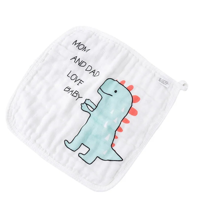 Baby Muslin Squares 5-Piece — Gentle Absorbent Cloths, natural styling