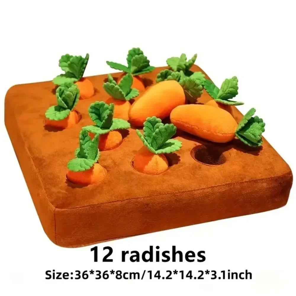 Carrot Snuffle Mat — Interactive Puzzle for Pets, side view
