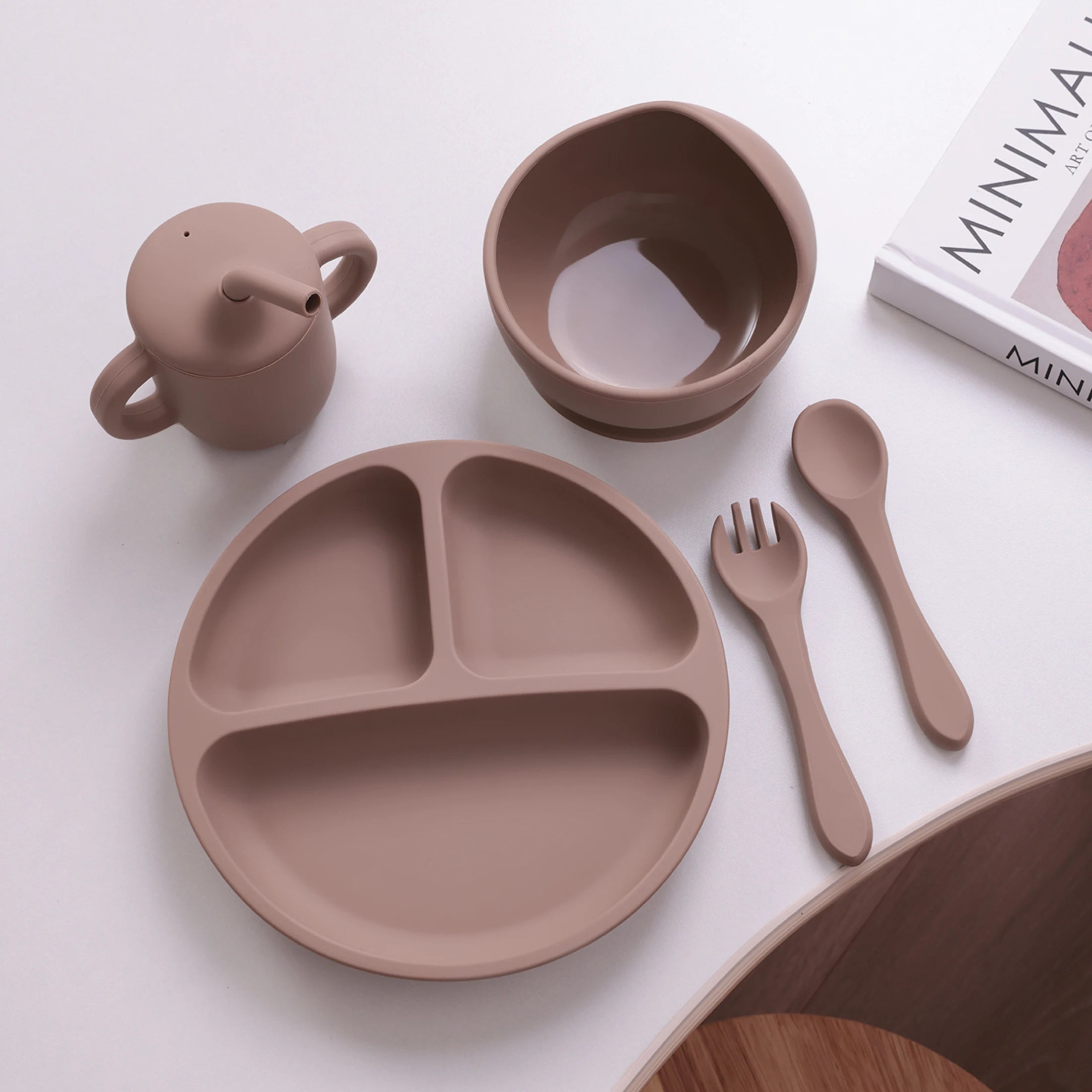 Silicone Baby Feeding Set 5PCS — Mess-Free & Learning, alternate angle