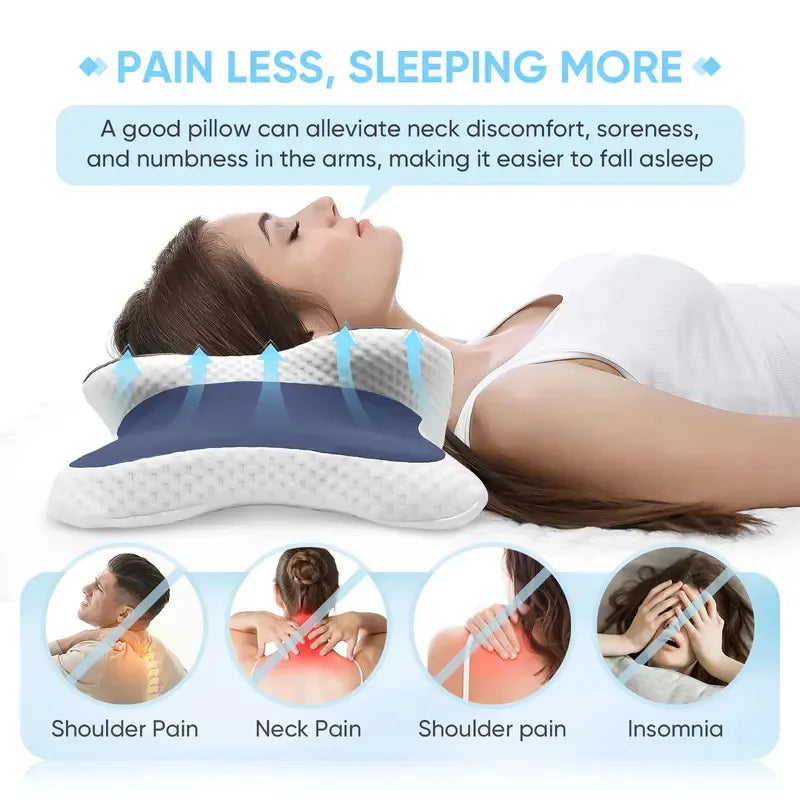 Memory Foam Pillow — Ergonomic Neck Support, alternate angle